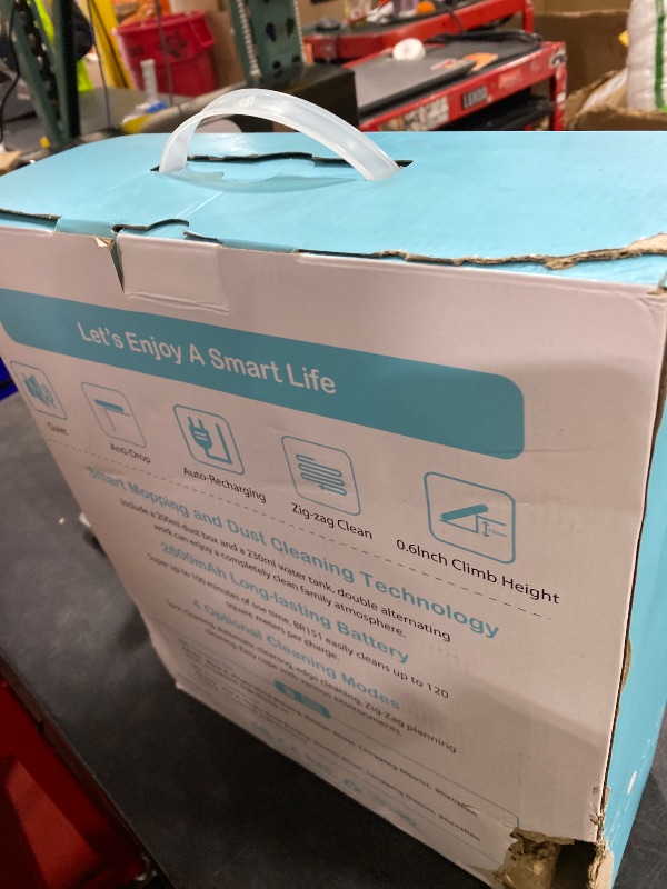 Photo 1 of ZCWA Robot Vacuum and Mop Combo,2.4GHz WiFi Link Vacuum Robot,4 Cleaning Mode Robotic Vacuums Cleaner,APP/Remote Aspiradora Robot,Self-Charging Robot Vacuum for Pet Hair,Stains,Carpets,Corner