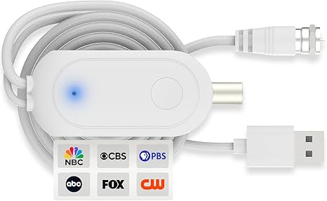 Photo 1 of TV Antenna Amplifier Signal Booster – Universal Digital Antenna Booster Compatible with All TVs, Enhances Reception for 8K 4K 1080P – 1M USB Cable & 0.3M TV Connection Line Included 1