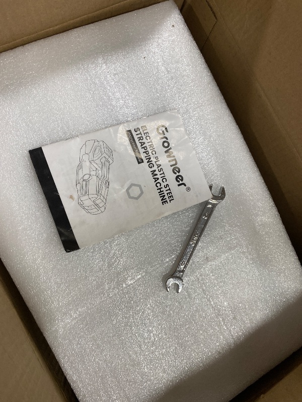 Photo 1 of GROWNEER Electric Strapping Machine with LCD Screen, Automatic Portable Strapping Tool for 0.51"-0.63" PP PET Straps, 2 x 4000mAh Batteries, Digital Display Tensioner for Packaging Boxes and Pallets