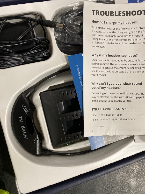 Photo 1 of TV Ears Digital Wireless Headset System for Seniors – Personal Volume Control, TV Hearing Device, No Audio Delay, Plug-N-Play, Works with Most TV Brands, Ideal for Hearing Impaired – Model 11741