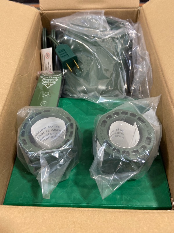 Photo 1 of (2025 Upgrade) Rotating Christmas Tree Stand with Remote Control, Stable 360 Revolving Tree Base Stand, Up to 7.5ft 90lb. Adjustable Christmas Tree Holder for Xmas Tree, Artificial Tree (Green)