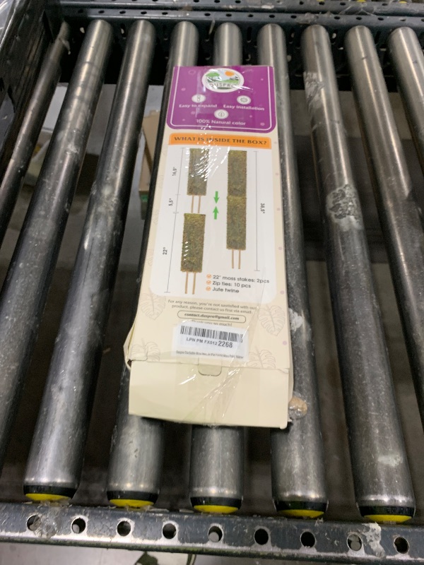 Photo 1 of DUSPRO Flat Mesh Moss Poles for Climbing Plants Monstera Stackable Moss Pole for Plants with Real Moss Moss Plant Pole for Potted Plants Handmade Moss Stick for Indoor Plants Grow Upward 2 Pack 22”