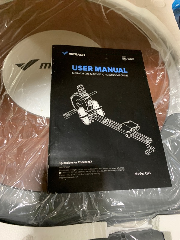 Photo 1 of Merach Rowing Machine, Magnetic Rower Machine for Home, 16 Levels of Quiet Resistance, Dual Slide Rail with Max 350lb Weight Capacity, App Compatible with LCD Monitor, Q1S