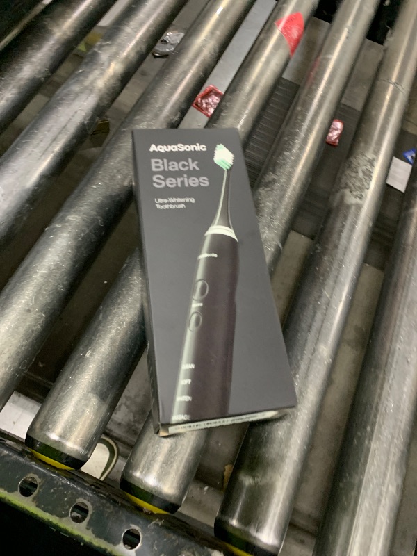 Photo 1 of Aquasonic Black Series Ultra Whitening Toothbrush – ADA Accepted Electric Toothbrush- 8 Brush Heads & Travel Case – 40,000 VPM Electric Motor & Wireless Charging - 4 Modes w Smart Timer