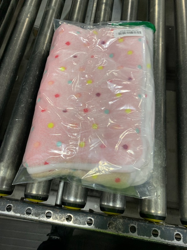 Photo 1 of 1 Pack 3 Blankets Super Soft Cute Dot Pattern Pet Blanket Flannel Throw for Dog Puppy Cat Beige/Brown/Pink Small