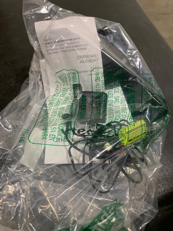 Photo 1 of VTech AM18047 Cordless Accessory Handset for AM18447 4-Line Small Business Phone System - DECT 6.0, Full-Duplex Speakerphone, Caller ID, Expandable, Black