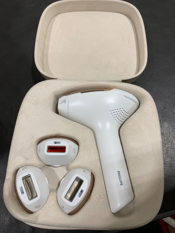 Photo 1 of Philips Lumea 9000 Series IPL Hair Removal Device, Visible Permanent Laser Hair Reduction Done at Home, for Women & Men, SenseIQ Technology, 4 Attachments for Body, Face, Bikini & Underarms, BRI984/03