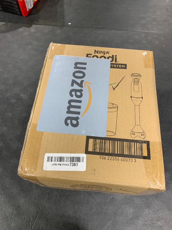 Photo 1 of Ninja CI105BRN Foodi Power Mixer System, 750-Peak-Watt Immersion Blender and Hand Mixer, EasyGlide Beaters, Dough Hooks, 3-Cup Blending Vessel, Sea Salt Gray
