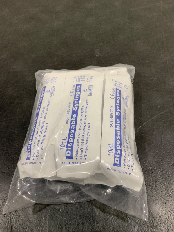 Photo 1 of 10 Pack 10ml Syringe for Liquid, Oral, Scientific Labs, Measurement, Dispensing, with Cap, 10cc Syringes