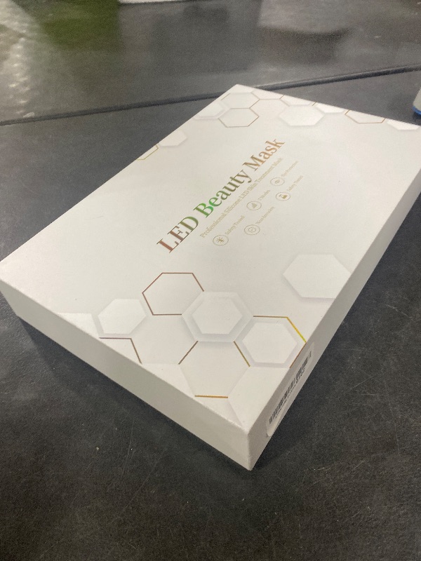 Photo 1 of Yahi Red Light Photon Facial & Neck Mask with Remote Control, 7 Custom Modes with Infrared, Portable & Rechargeable with Timer for Home Use, 175 High-Density Light Beads, White