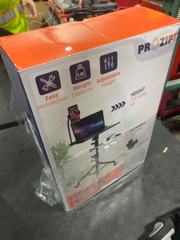 Photo 1 of Prozipy Laptop & Projector Tripod Stand Adjustable Height 26 to 51” Wheely Portable Laptop Stand With Gooseneck Phone Holder - For Movie, Meeting, Book, DJ Equiqment