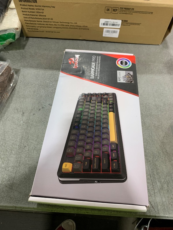 Photo 1 of Redragon K738 Wireless Mechanical Keyboard, Gasket Mounted RGB Gaming Keyboard, 3-Mode (2.4G/BT/USB), Pre-lubed Linear Switches, 75? Layout, 82 Keys Hot Swappable for PC/Mac - Black Gold