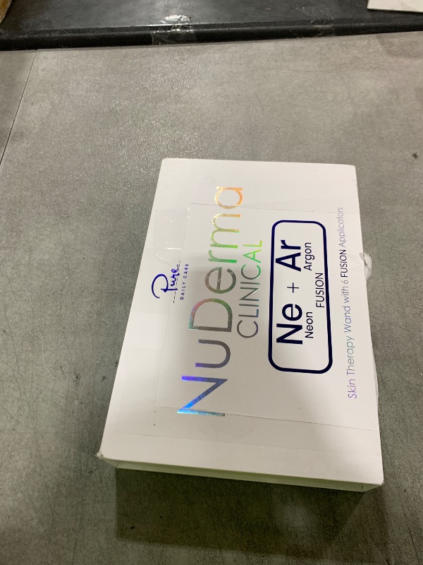 Photo 1 of Pure Daily Care NuDerma Clinical Portable Skin Therapy Wand, Machine with 6 Fusion Neon + Argon Wands – Anti Aging - Clarifying - Skin Tightening & Radiance - Wrinkle Reducing