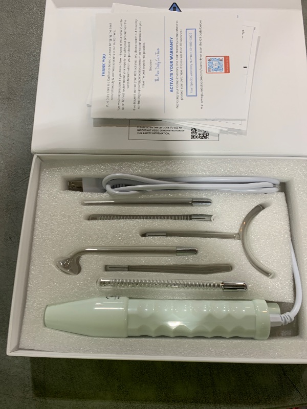 Photo 1 of Pure Daily Care NuDerma Clinical Portable Skin Therapy Wand, Machine with 6 Fusion Neon + Argon Wands – Anti Aging - Clarifying - Skin Tightening & Radiance - Wrinkle Reducing