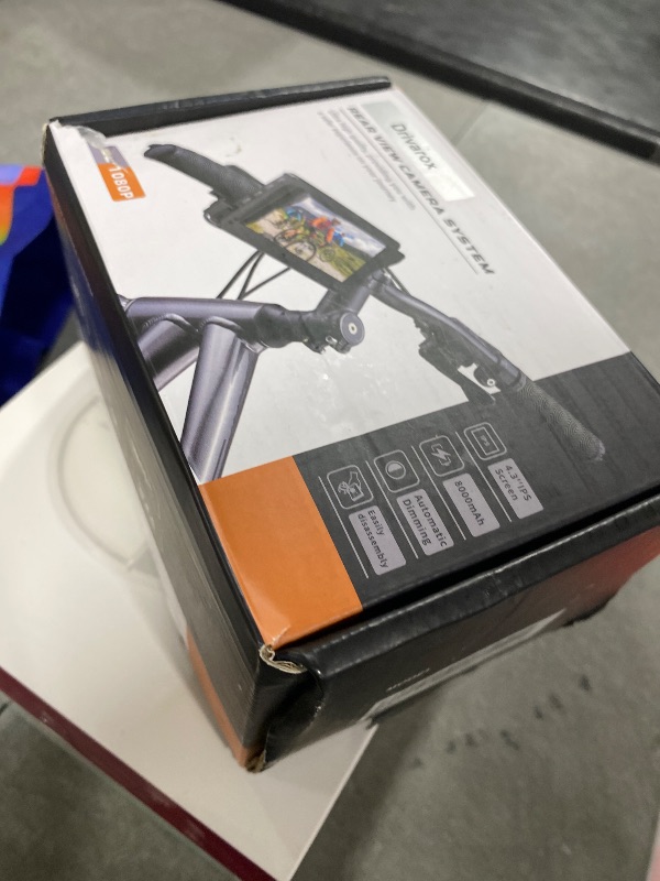 Photo 1 of Drivarox Bicycle Rear View Camera with Loop Recording, 4.3'' 1080P Sunshade Monitor &110° Wide Angle, 8000mAh Battery, 64GB TF Card, Compatible with Bicycle, Mountain, Road Bike