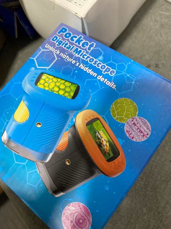 Photo 1 of 1000X Handheld Microscope for Kids, 4K 2.4" Screen Digital Kids Microscopes with 12 Slides, Portable Edu Toys Gifts for Age 3 4 5 6 7 8 9 10 11 12 Year Old Boys Girls Children Students(Blue)