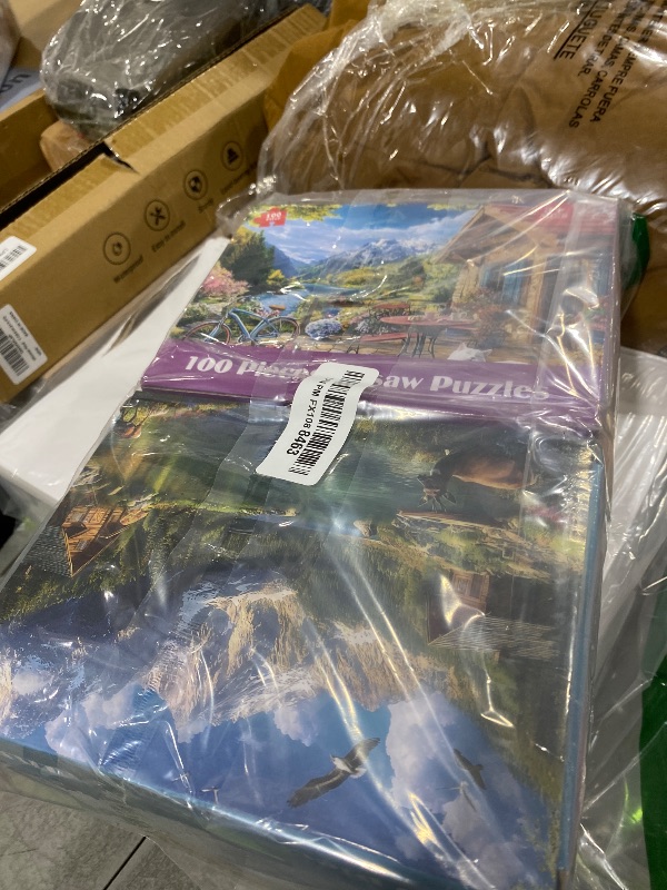 Photo 1 of 100 Piece Puzzles - Four Seasons Scenery Large Piece Puzzles for Senior Adults Kids Puzzle Ages 5-8 Jigsaw Puzzle for Kids Ages 4-6 6-8 8-10 Year Old Educational Toys for Girls Boys 4-Pack