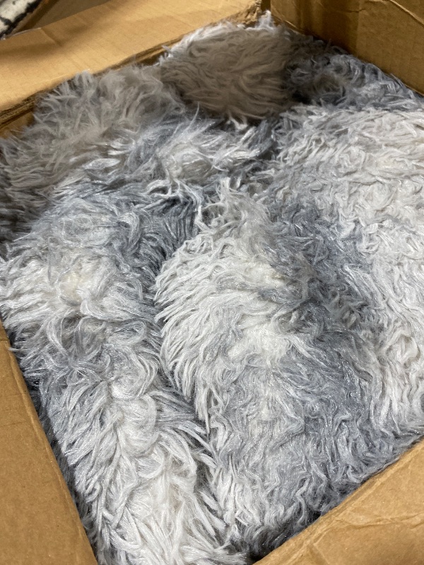 Photo 1 of FinRe?c 9x12 Feet Rugs for Living Room Bedroom, Soft Grey Fluffy Area Rug, Non-Slip Solid Shag Rug for Nursery Kids Room Dorm Room Home Decor, Indoor Floor Carpet