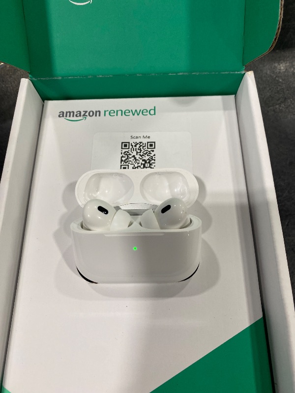 Photo 1 of Apple AirPods Pro (2nd Generation) with MagSafe Charging Case (USB-C) (Renewed Premium)