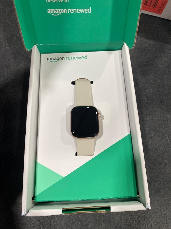 Photo 1 of Apple Watch Series 10 [GPS, 42mm] - Rose Gold Aluminum Case with Light Blush Sport Band, S/M (Renewed Premium)