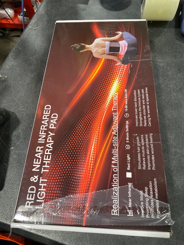 Photo 1 of Puroth Red Light Therapy Mat for Body 24"x12" with 242 LEDs (726 Chips), 660nm Red and 850nm Near Infrared Light Therapy Pad, 3 Modes, 5 Brightness Levels for Back Waist Legs Abdomen Knee Shoulders