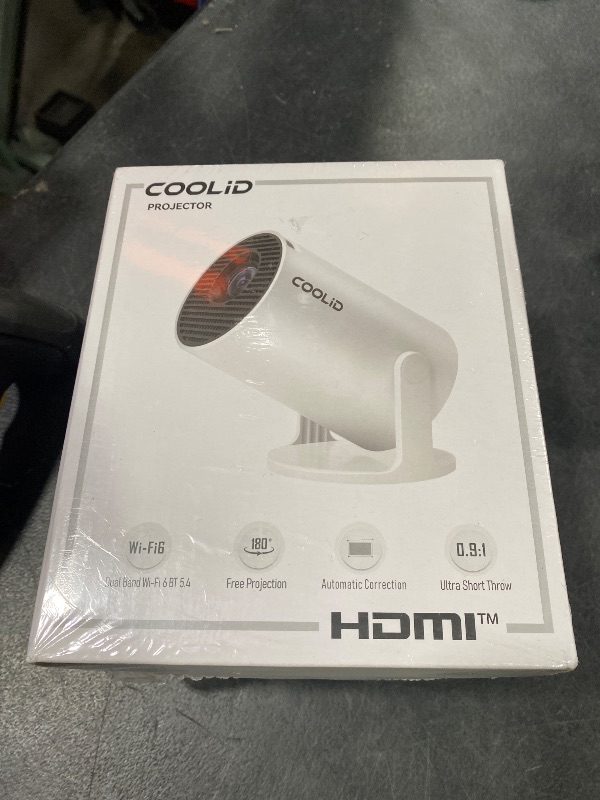 Photo 1 of [Built-in Apps & 2026 Upgraded] Mini Projector Support 4K 1080P Auto Keystone 180° Rotatable with WiFi 6 and Bluetooth 5.4, Projector Portable Compatibile with HDMI/TV Stick/Memory Stick/Laptop-Black