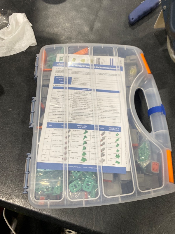 Photo 1 of JRready DW5004 Deutsch Connector Kit - 2 3 4 6 8 12 Pin DT Connectors IP68 Waterproof, Size 16 Stamped Contacts 14-18AWG with Deutsch Crimp Tool, Deutsch Pin Kit