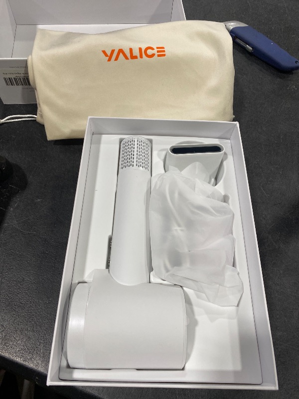 Photo 1 of YALICE Cordless Hair Dryer Rechargeable with Digital Screen, 15000mAh Travel Hair Dryer with Magnetic Nozzle, 4 Mode Portable Hair Blow Dryers for Women Kids Outdoor Camping Beaches (White)