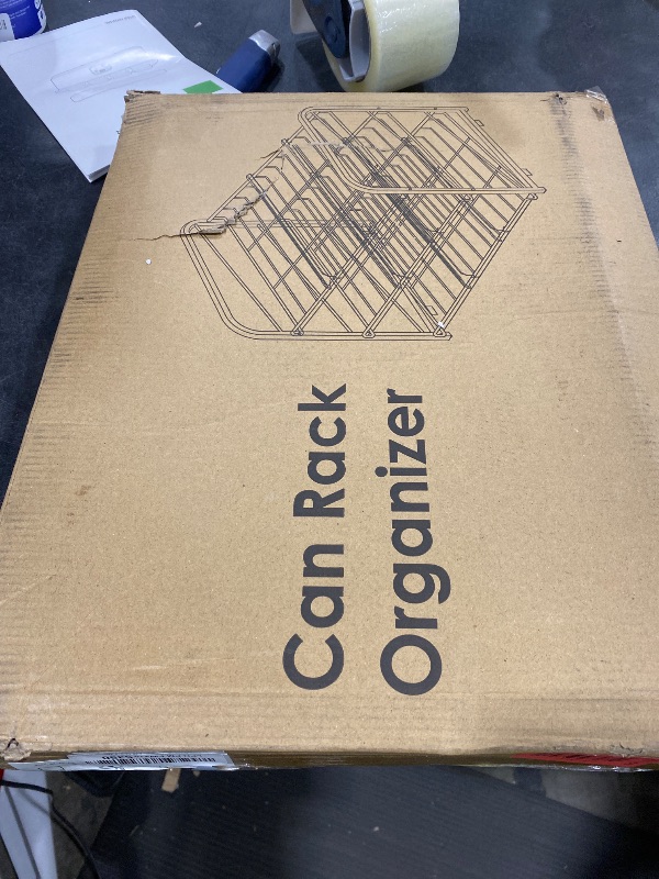 Photo 1 of AIYAKA Can Rack Organizer, 3 Tier Stackable Can Storage Dispenser,for Food Storage, Kitchen or Pantry, Storage for 36 Cans, Black