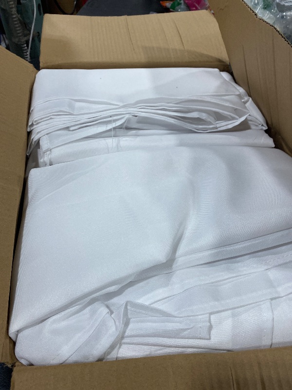 Photo 1 of 6 Pack White Tablecloth 90 x 132 Inch Table Cloth for 6 Foot Rectangle Tables, Wrinkle Resistant Washable Polyester Fabric Table Covers for Party, Wedding,Dining,and Banquet