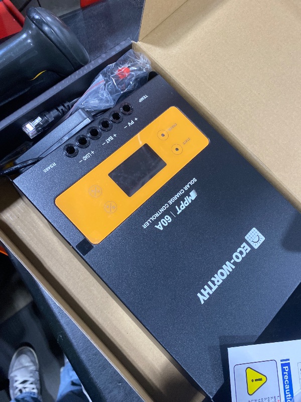 Photo 1 of ECO-WORTHY 60A MPPT Solar Charge Controller with Bluetooth&WiFi, Max PV Input 150V,12/24/36/48V Solar Panel Regulator for Lead-Acid/Lifepo4 Battery in Solar System RV