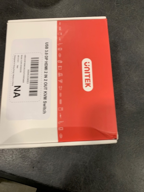 Photo 1 of Unitek KVM Switch 2 Monitors 2 Computers 4K@60Hz HDMI+Displayport Dual Monitor KVM Switches 3 USB Ports for Sharing Keyboard Mouse Hard Drives Mic Headset 2 USB-B Cable DC 5V Adapter Controller