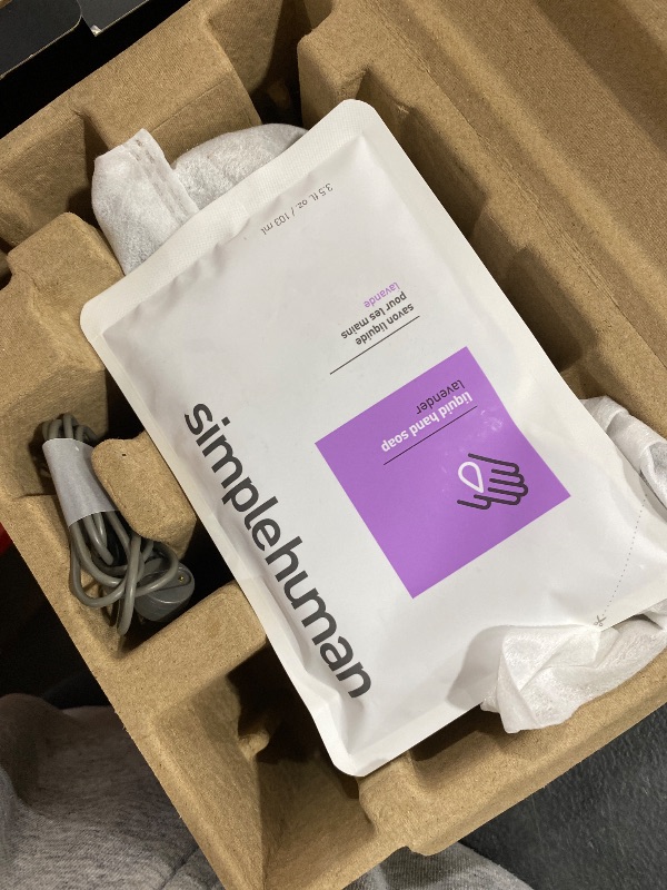 Photo 1 of simplehuman 9 oz. Touch-Free Automatic Rechargeable Sensor Pump, Brushed Stainless Steel, New