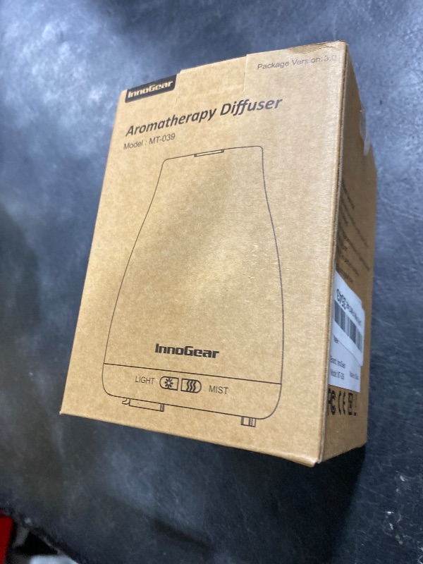 Photo 1 of InnoGear Essential Oil Diffuser, Ultrasonic Diffusers for Home Aromatherapy Humidifier for Bedroom Room 7 Colors LED 2 Mist Mode Auto Off, Basic White