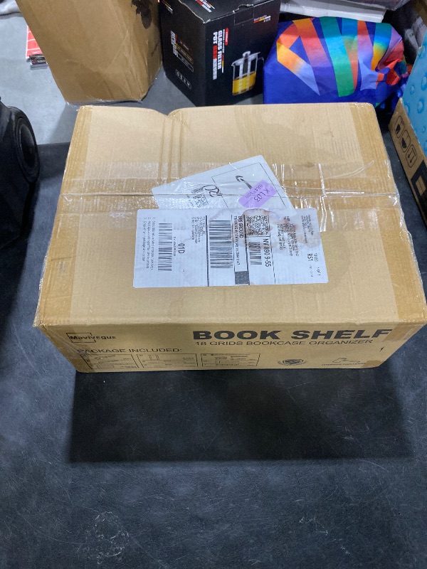 Photo 1 of Mavivegue Bookcase, 18-Cube Extra Large Book Shelf, DIY Cube Storage Organizer for Bedroom, Living Room, Home Office - Black