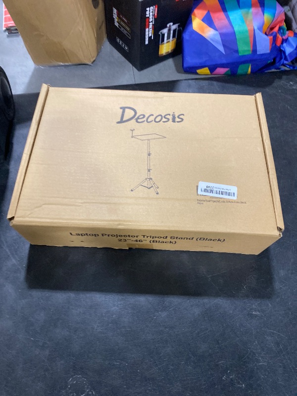 Photo 1 of Projector Stand Tripod Adjustable, Laptop Height from 23.5 to 46.5 inches with Gooseneck Phone Holder, Floor for Office, Home, Stage, Studio, DJ Racks Holder Mount, 23.5inch-46.5inch