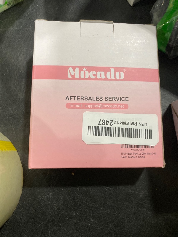 Photo 1 of **NONFUNCTIONAL** Mocado Compact LED Magnifying Travel Makeup-Mirror - 4 inches 1X/10X Magnification Small Hand Pocket Dimmable Double Sided USB Rechargeable Touch Screen, Portable Tabletop Cosmetic (Rose Gold)