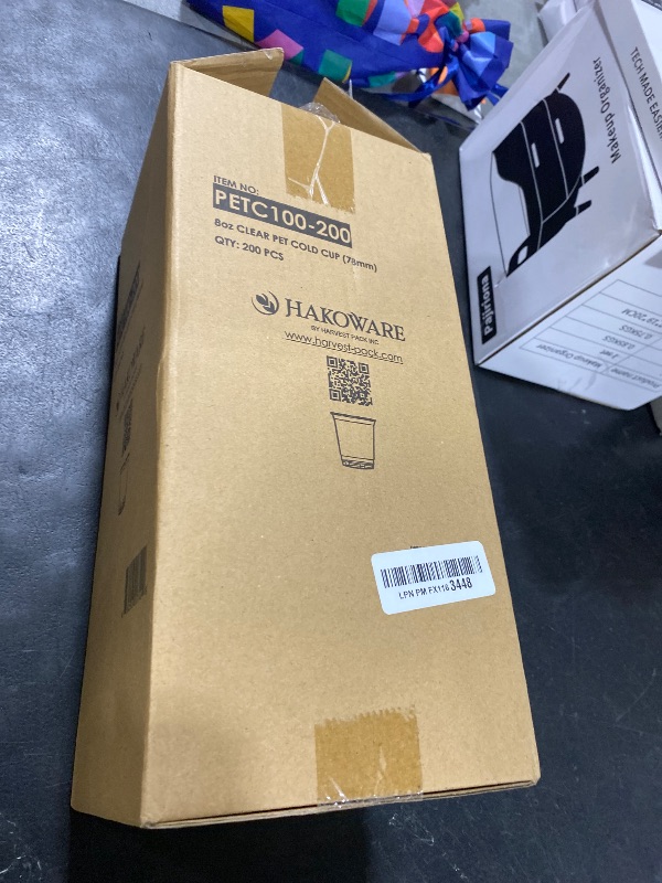 Photo 1 of [200 COUNT]HAKOWARE 8 oz Ultra Clear Disposable Plastic Cold Cups, Disposable Cup 8 oz for Wedding & Party, Plastic Cocktail Cups, Disposable Clear Cup for Iced Coffee & Cold Beverage