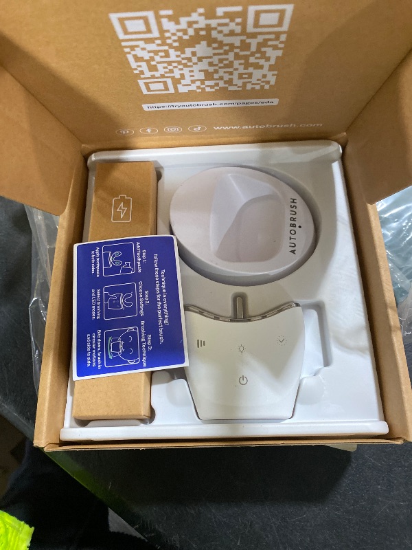 Photo 1 of Autobrush Sonic Pro Electric Toothbrush – Only ADA Accepted U-Shaped Brush, Clinically Proven Up to 5.1X Better Cleaning, 30-Second Full Mouth 360 Clean, Rechargeable, Waterproof, White, Men's Regular