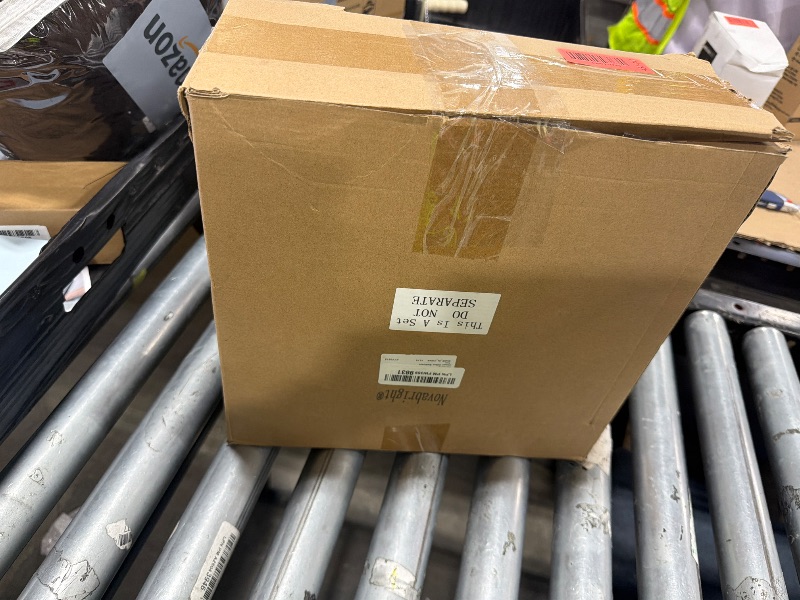 Photo 1 of Novabright 3 Pack Tree Stump Storage Stools 12 Inch Folding Wood Grain Boxes Stool Ottoman with Lid Collapsible Storage Box with Foam Cushion for Memorabilia, Closet, Office, Bedroom