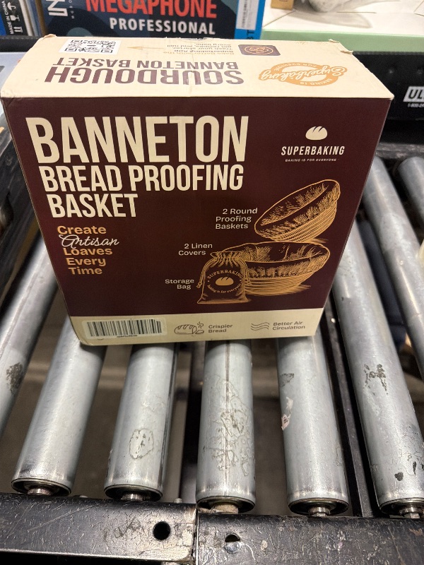 Photo 1 of Superbaking 2 pcs Banneton Bread Proofing Basket, 9" Splinter-Free Round Rattan Bread Basket with Liners, Sourdough Starter Kit, Sourdough Bread Baking Supplies & Sourdough Kit, Bread Making Tools