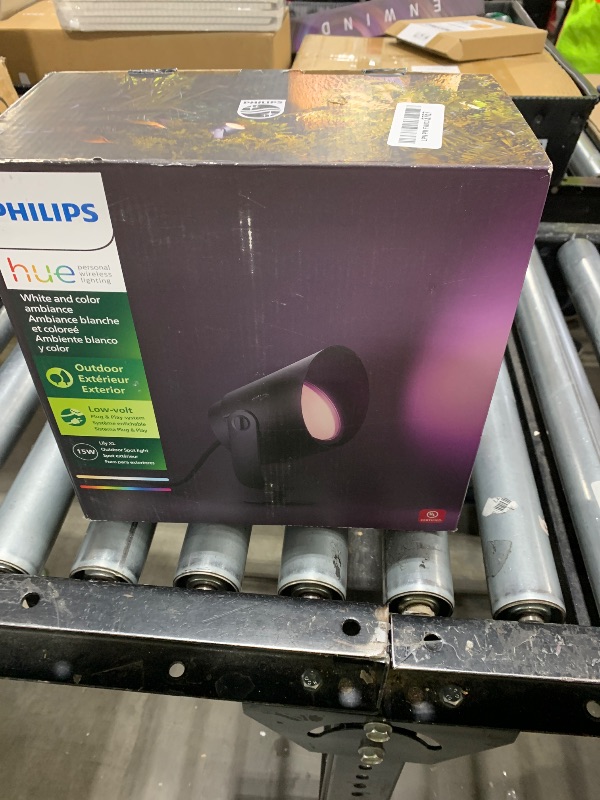 Photo 1 of Philips Hue Lily XL Outdoor Smart Spot Light - White & Color Ambiance LED Walkway Lights - Low Voltage Lighting - 1 Pack - Requires Bridge and Power Supply - Control with App and Voice - Weatherproof