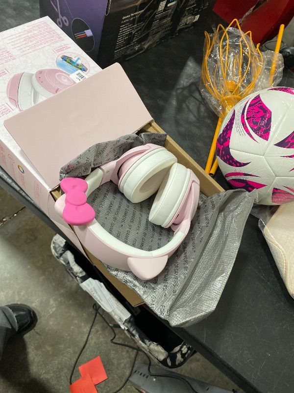 Photo 1 of Razer Kraken Kitty V2 BT Wireless RGB Headset: Chroma RGB - Bluetooth 5.2-40 mm Drivers - 40 Hr Battery w/Type C Charging - Hello Kitty & Friends Edition