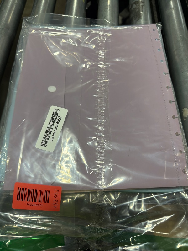 Photo 1 of 10 Pack Discbound Pocket 8.5 * 11.1 Inch Letter Size Pocket Dividers Discbound Notebook Planner Plastic Envelopes Planner Pocket Inserts for School Office Home Work Organizer