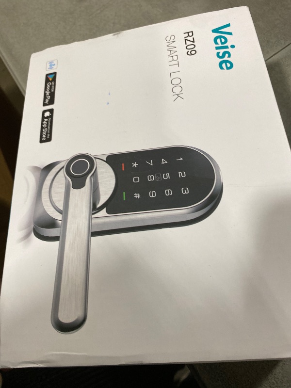 Photo 1 of Veise RZ09 Smart Lock, 7-in-1 Keyless Entry with Handle Set, APP Control Fingerprint Deadbolt for Front Door, Electronic Digital Locks with Keypad, Satin Nickel