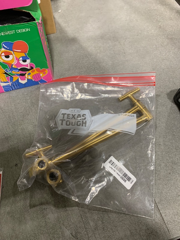 Photo 1 of TreaZieo 13-Inch Shower Head Arm, Gold, Stainless Steel, Adjustable, Locking Nut, 3-Year Warranty