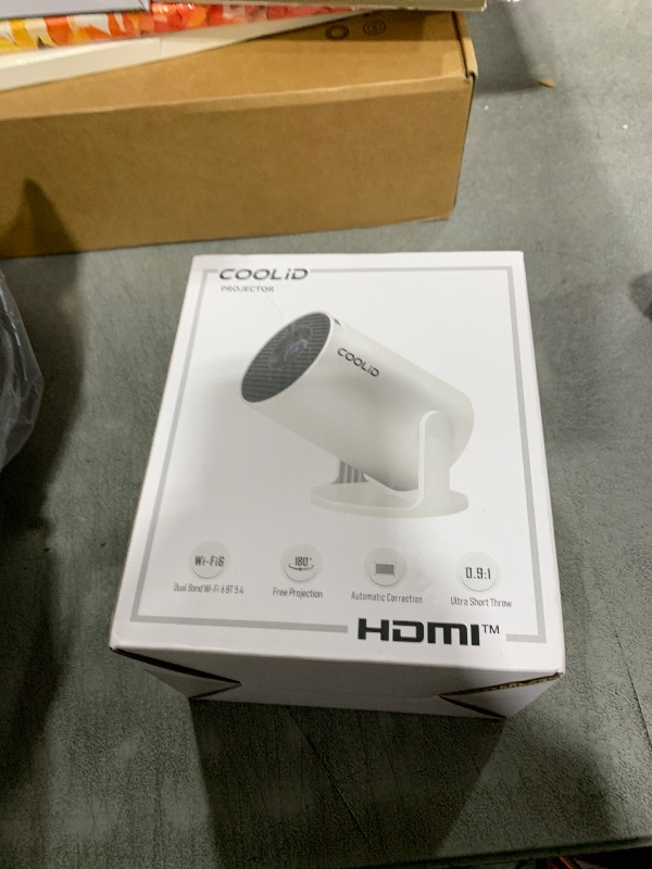 Photo 1 of [Built-in Apps & 2026 Upgraded] Mini Projector Support 4K 1080P Auto Keystone 180° Rotatable with WiFi 6 and Bluetooth 5.4, Projector Portable Compatibile with HDMI/TV Stick/Memory Stick/Laptop-White