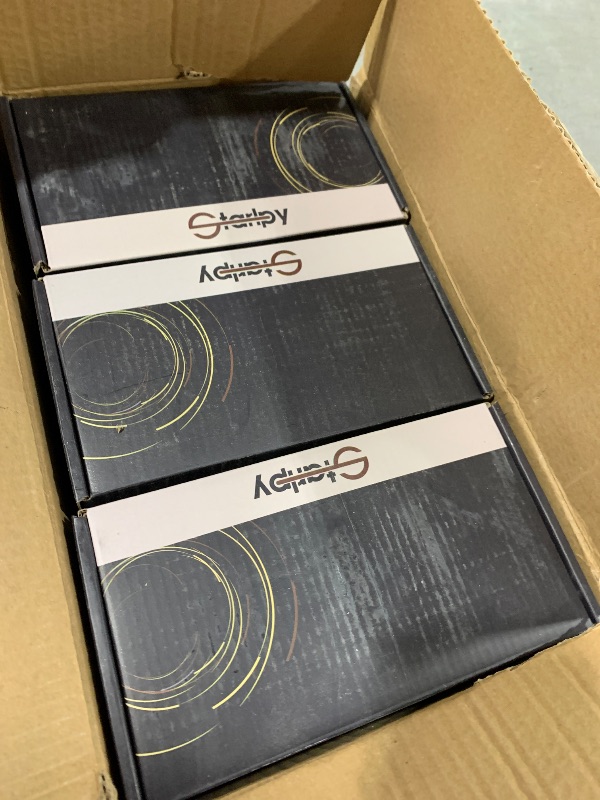 Photo 1 of STARPY 6 Pack Pismo Doorknobs for Bath & Bedroom, Gold Interior Door Knobs with Camelot Trim, Satin Brass Door Knob with Lock