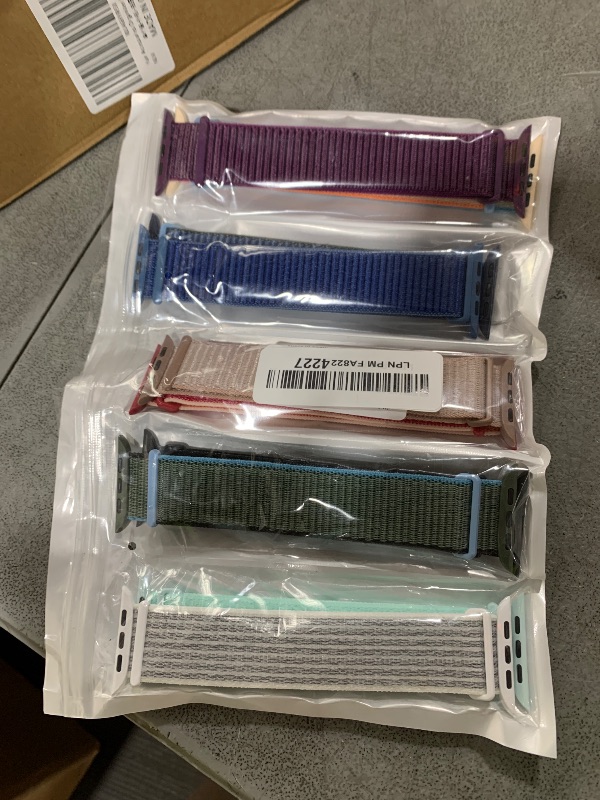 Photo 1 of 10 Pack Compatible with Apple Watch Bands for Women Men 38mm 40mm 41mm 42mm 44mm 45mm 46mm,Breathable & Soft Thin Nylon Fabric Sport Loop Straps for iWatch SE Series 3 4 5 6 7 8 9 10 Ultra 2