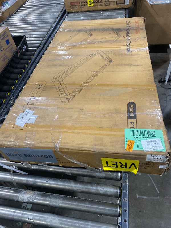 Photo 1 of Acezoe Foldable Walking Pad with Handle Bar, 2.5HP Walking Pad Under Desk, 300 lb Capacity Treadmills for Home/Office, Under Desk Treadmill with App & Bluetooth Speaker, 0.6-10MPH P10 Black Orange